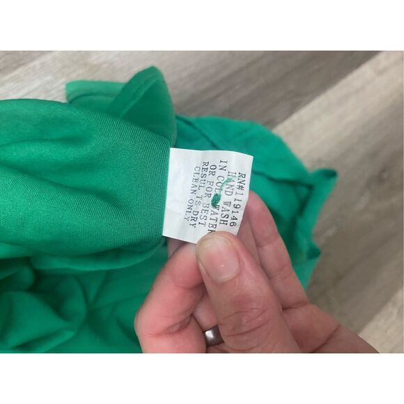 JODIFL Green Embroidered Pink Floral Sun Dress Size Medium - Picture 8 of 8